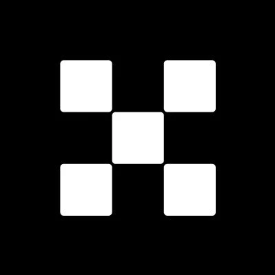 OKX 黑白方块标志